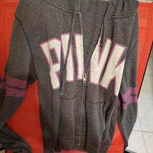 hoodie Victoria secret pink grey zipup S